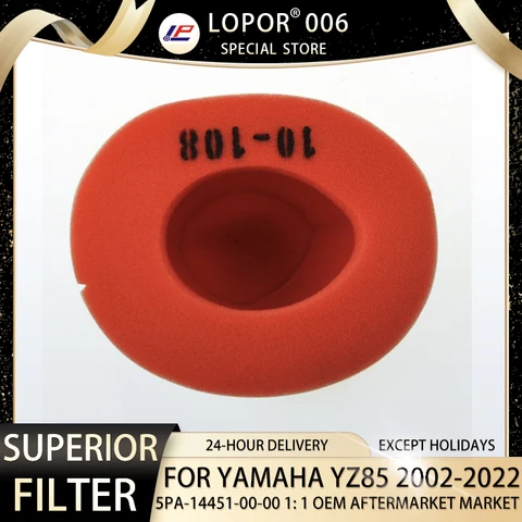 Воздухозаборник мотоциклетного фильтра для Yamaha YZ85 2002-2023 5PA-14451-00-00