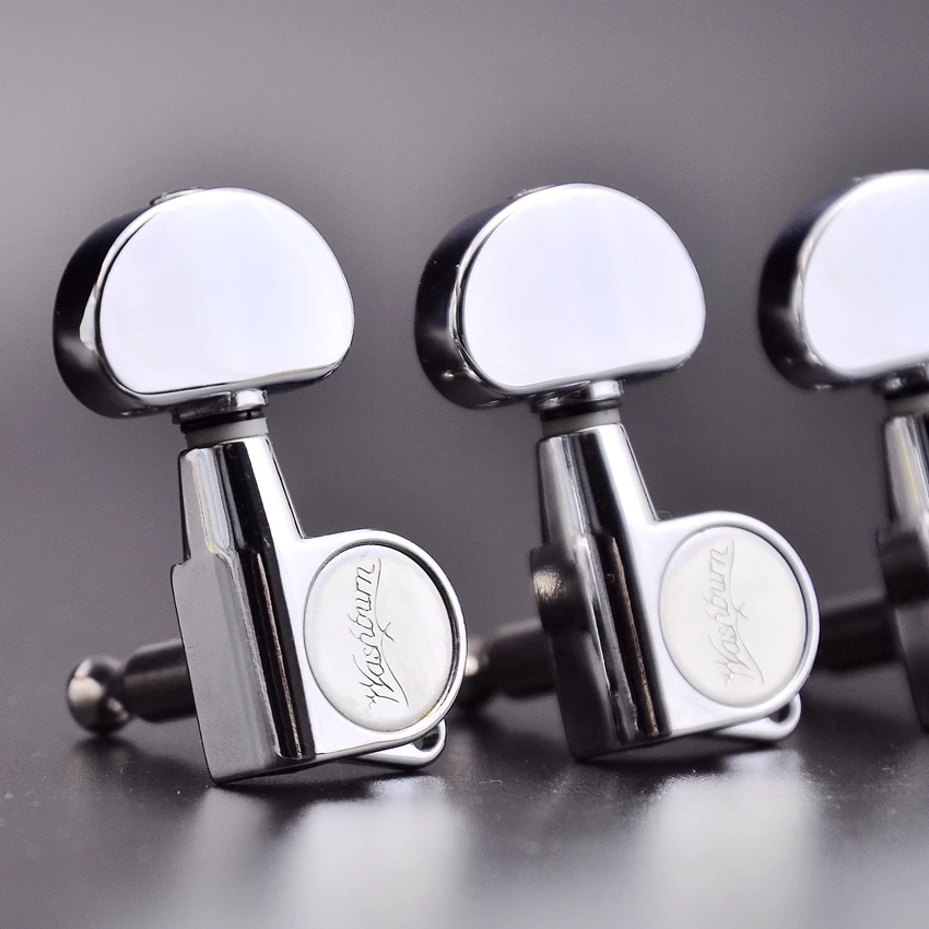 

1 Set 3R-3L 6 Strings Guitar Machine Heads Tuners For LP IBZ Chrome CN(Origin)
