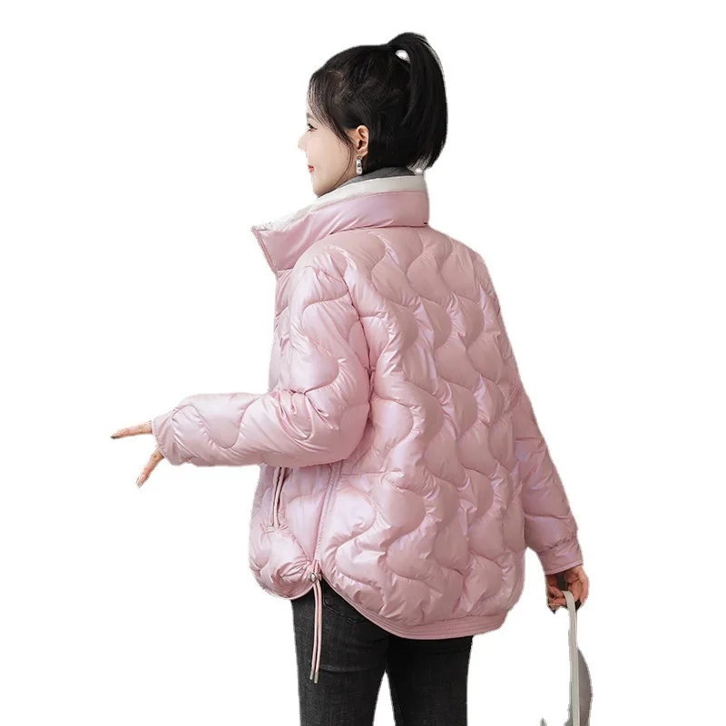 Don't Wash Bright Face 2022 Winter New Korean Version Loose Collar Cotton-padded Jacket Women's Cotton-padded Jacket Short Bread