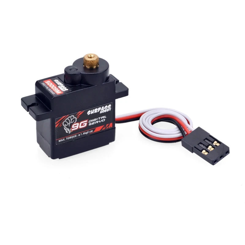 

SURPASS HOBBY S0009M 9G Metal Gear Digital Servo 1.4KG Steering Gear for RC Drone Airplane Robot Car Boat Fixed Wing