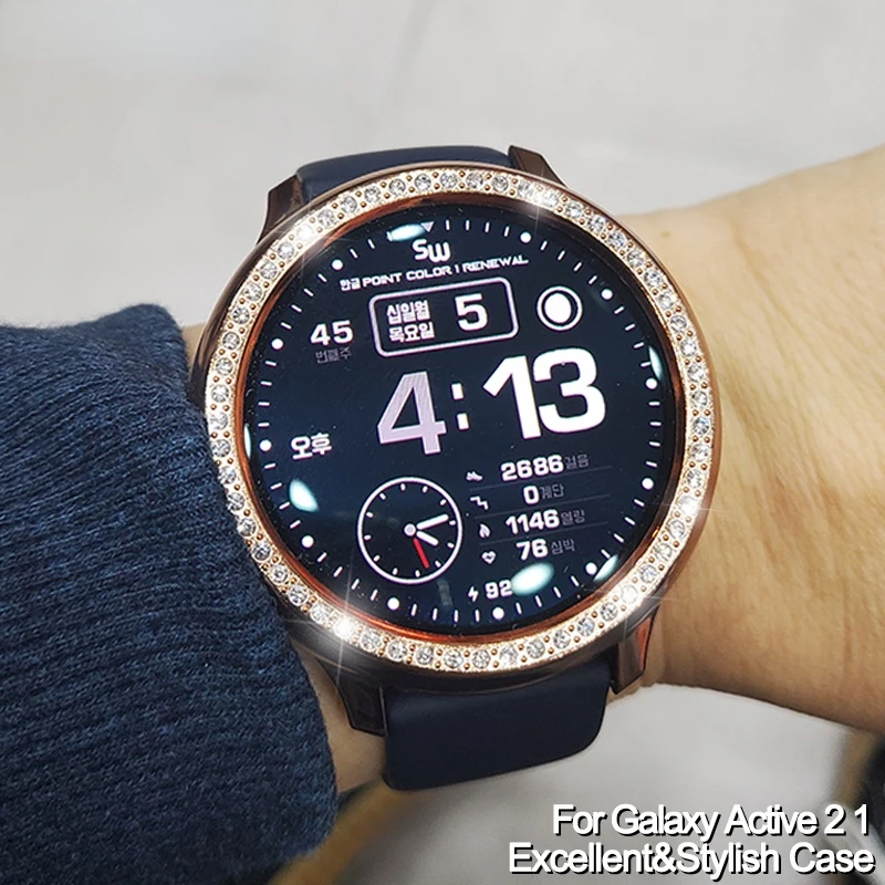 

Diamond Case For Samsung Galaxy Watch Active 2 40mm 44mm Bumper Protective cover For Active 1 Smart Watch Accessories