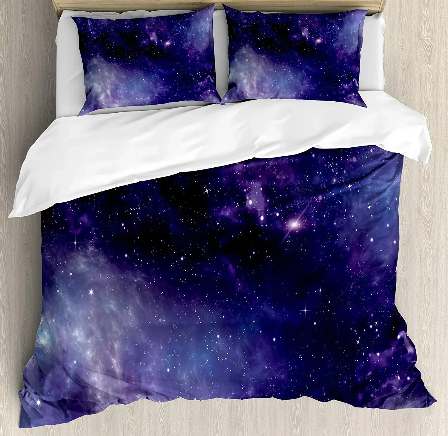 

Комплект постельного белья Небо с открытыми космическими звездными созвездиями 3 шт.