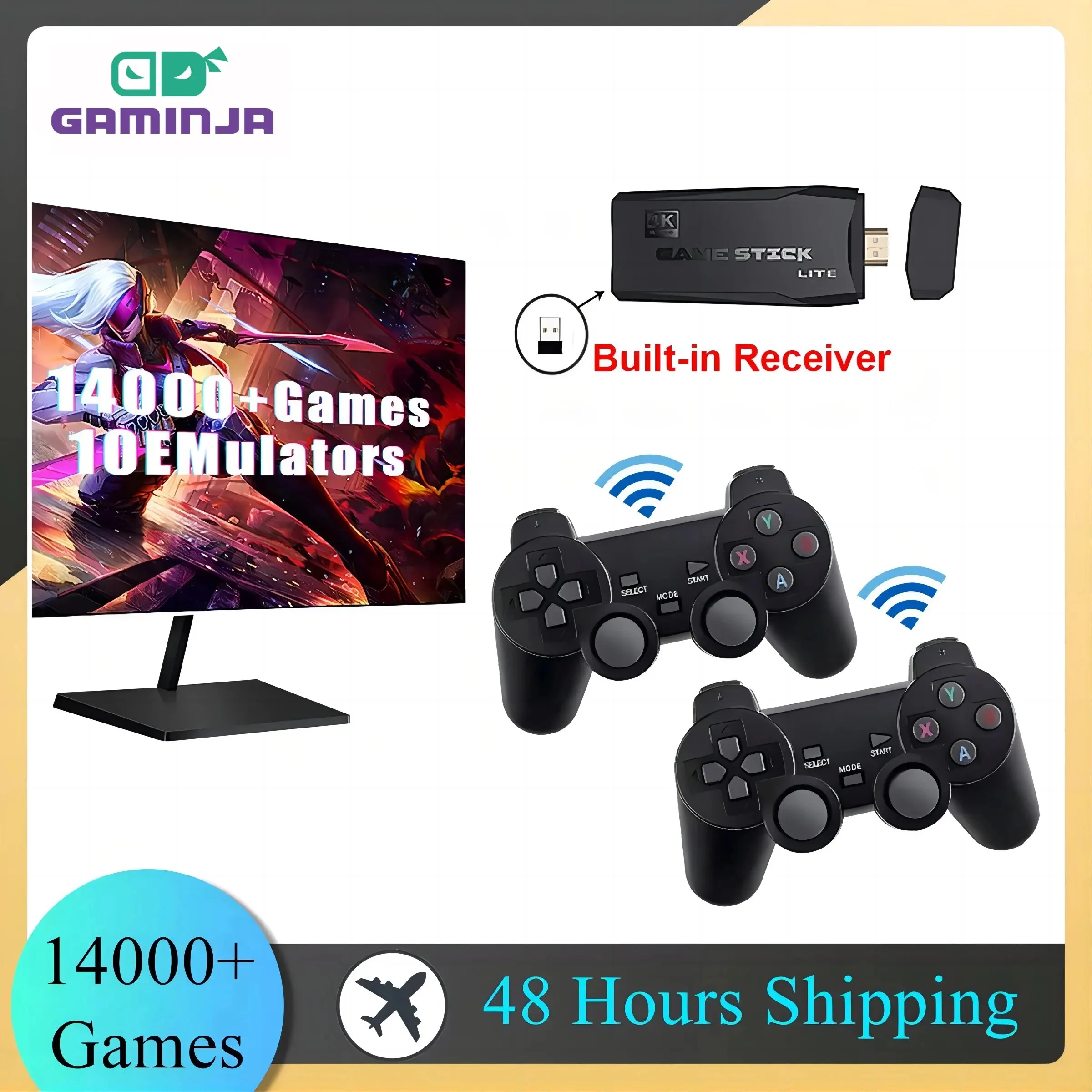 Игровая консоль 64 ГБ встроенная 14000 + игровая портативная