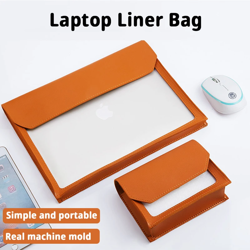 

2022 Laptop Sleeve Bag 13 14 15 Inch For Apple Macbook Air Pro Case For HuaWei Honor DELL ASUS 13.3 15.6 Notebook Leather Bag