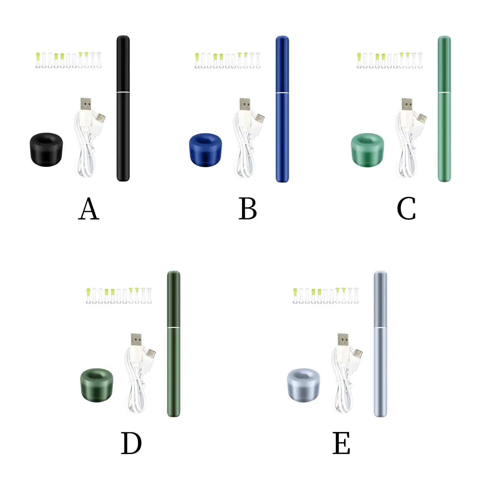 

Reusable Visual Ear Otoscope W/10 Ear Spoons Earwax Cleaning Tool 450mAh