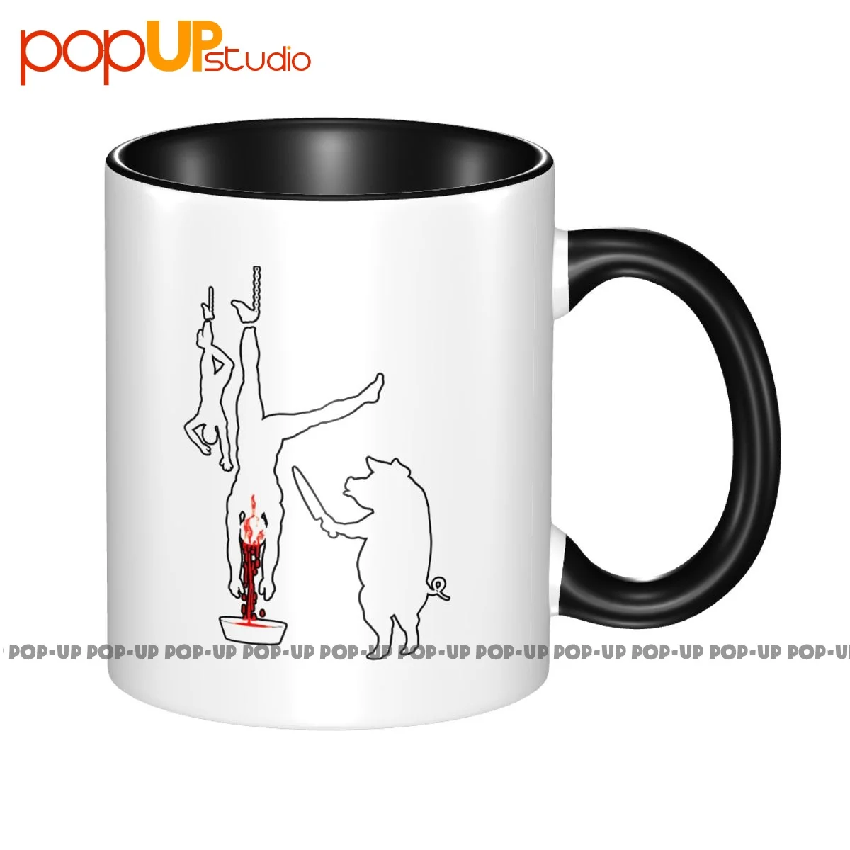 Вегетарианская кружка для свиной лески мясника обычная вегетарианского хамора