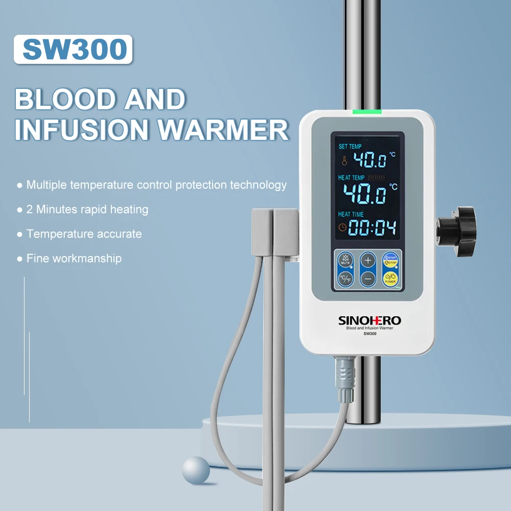 

SW300 Human Veterinary Color Display Fast Heating Portable Medical Fluid Heater Single Channel Blood Infusion Warmer
