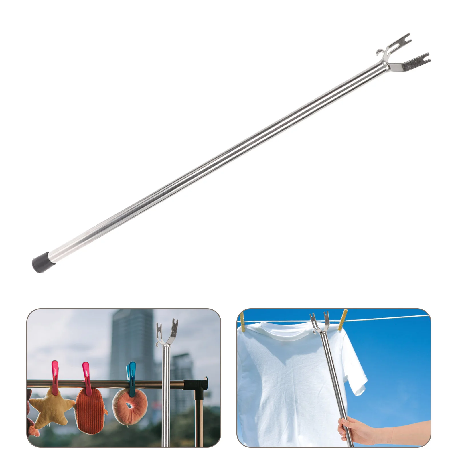 

Pole Clothes Rod Hook Closet Reach Clothesline Tool Hanger Drying Stick Floor Hard Garment Henry Clothing Adjustable Reaching