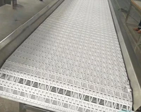 1meters width152 4mmpcs opb flat mesh belt pitch 50 8mm modular mesh belt food grade conveyor chain plate