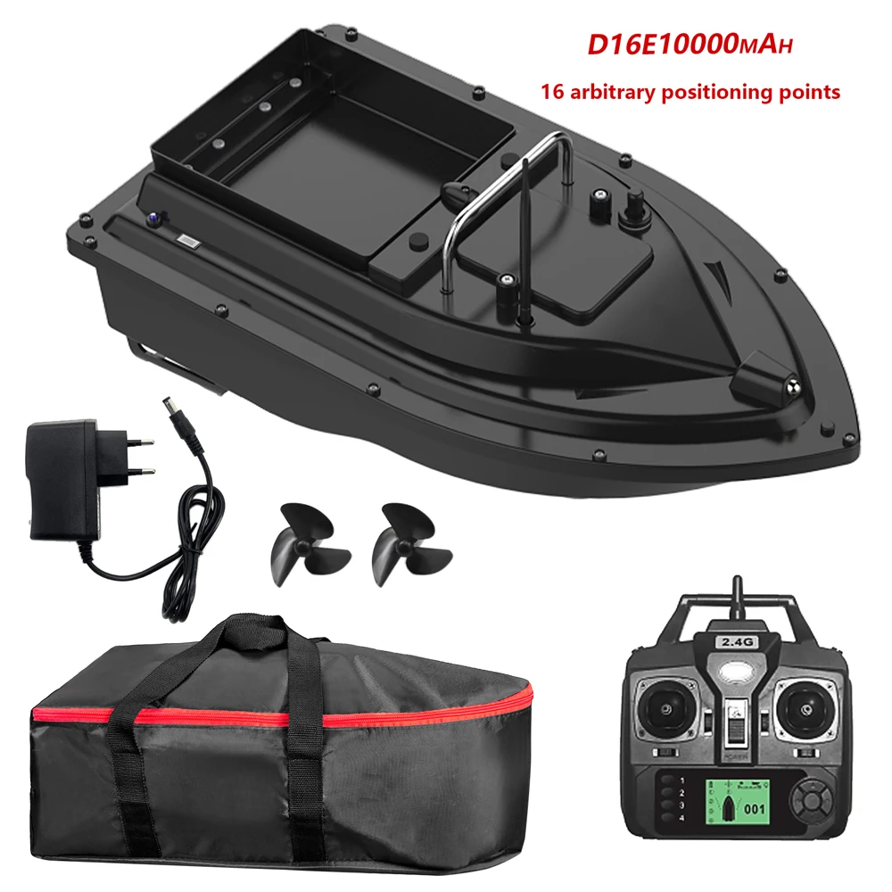 

GPS Fishing Bait Boat with Large Bait Container Automatic Bait Boat 430-540/400-500M Remote Range 5200mAh/ 9600mAh/10000mAH 2023