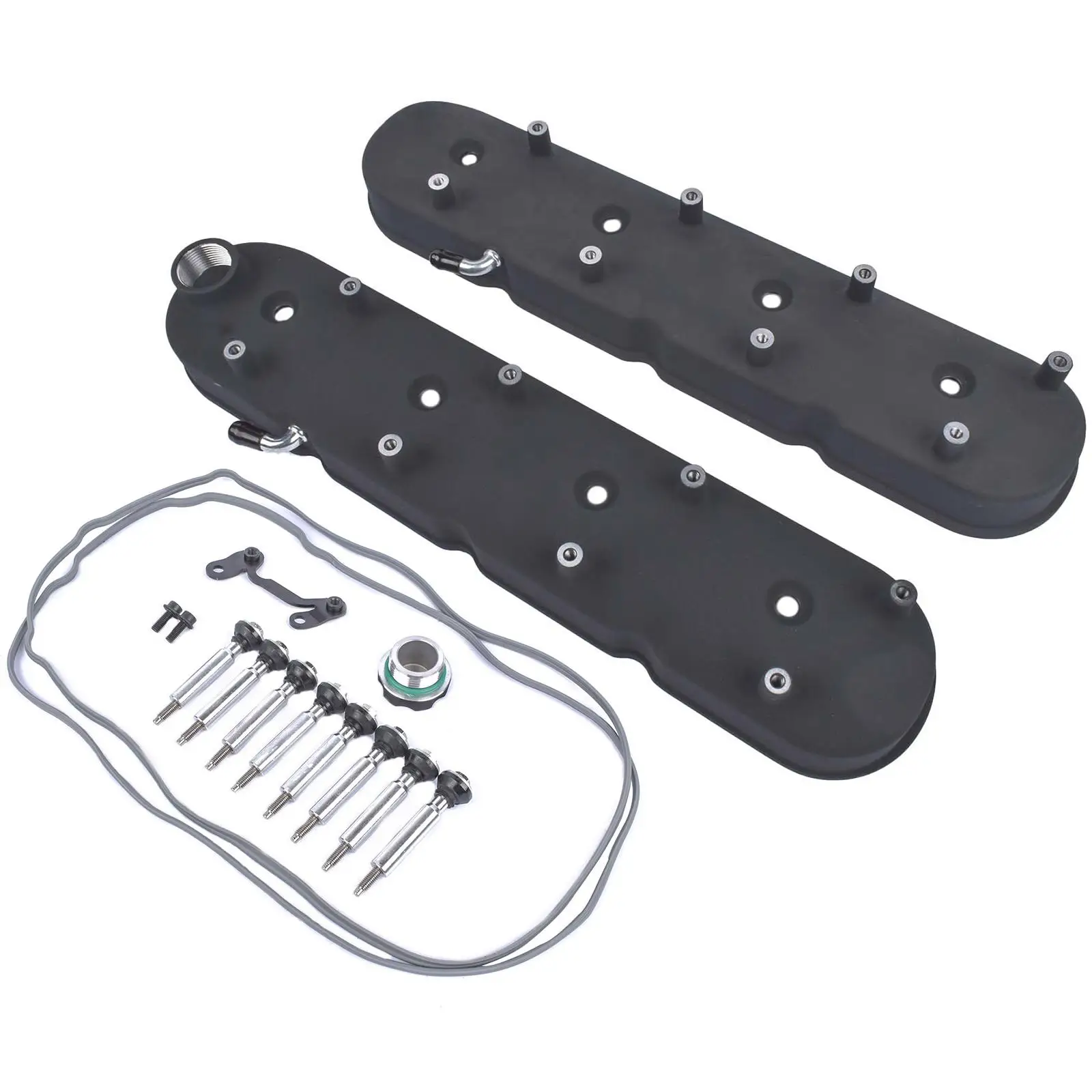 

AP02 для GM LS черные алюминиевые крышки клапанов w/катушка крепления LS1 LS2 LS3 5,3 6,0 6,2, 241-112