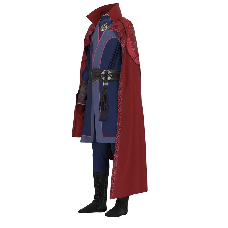 

Superhero Movie Doctor Strange Cosplay Costume Stephen Strange Bodysuit Red Cloak Cape Robe Set Halloween Carnival Party Outfit