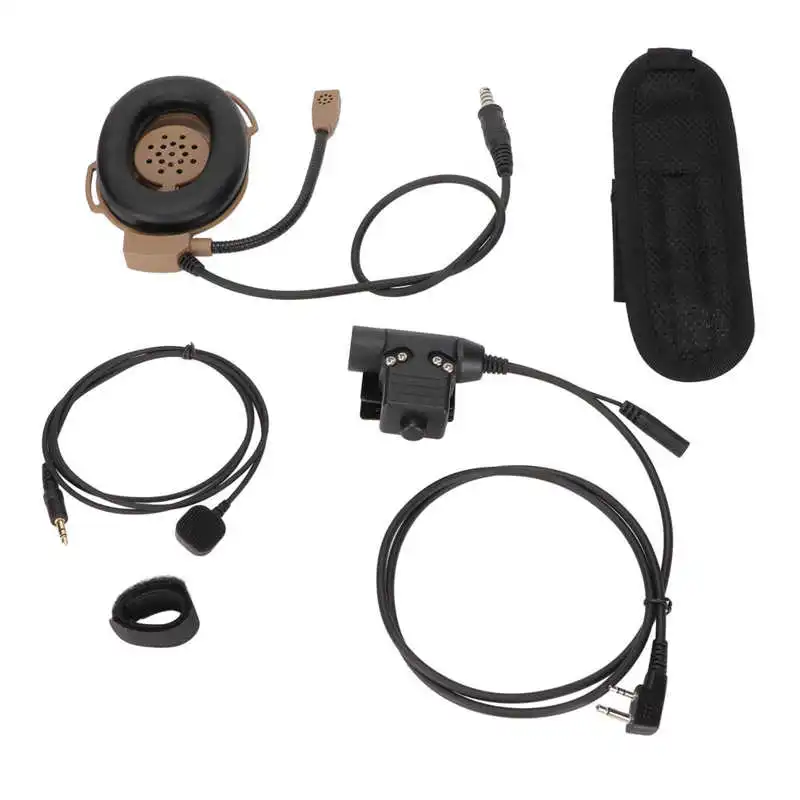 Military Helmet Headset Motorcycle Headphone with U94 PTT Finger Mic for V8 V80 V82