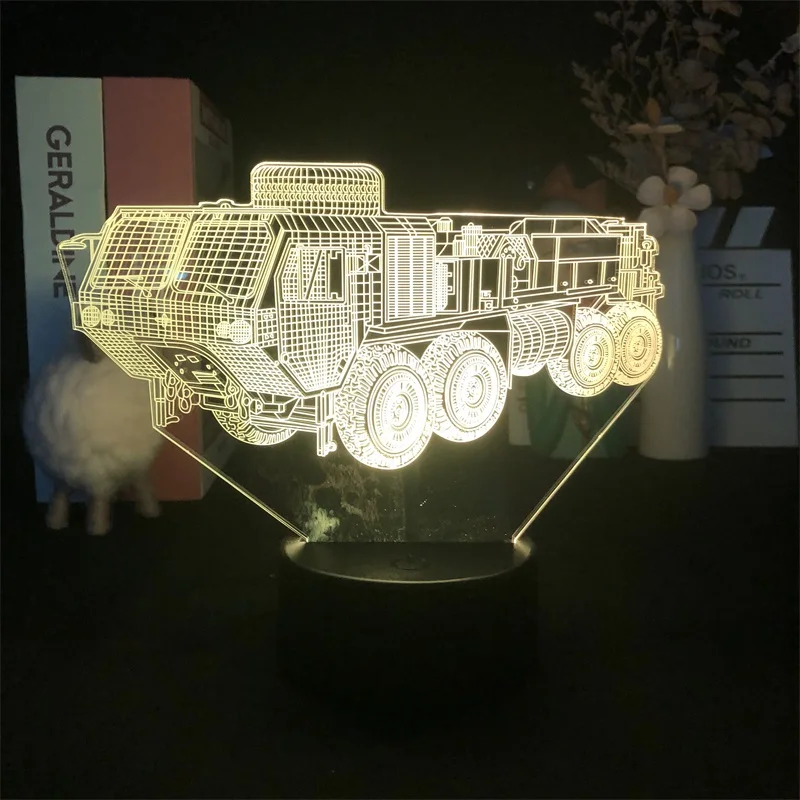 

Светодиодный ночсветильник с 3d иллюзией, бронированная переноска для персонала APC, светильник для детской спальни, 3d атмосферная лампа, кру...