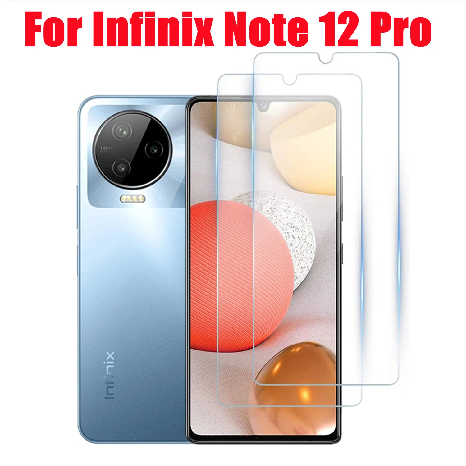 

Закаленное стекло для Infinix Note 12 Pro 9H, защитная пленка из алюминия для Infinix Note 12 Pro, 2/4 шт.