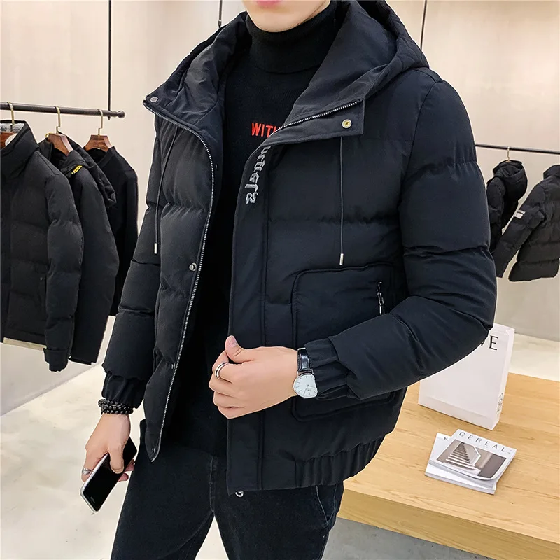 2022 New Men's Winter Down Cotton-padded Coat Men's Korean Version of Handsome Cotton-padded Jacket Warm Top Tide Jackets