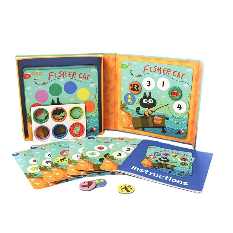 

Новая игра памяти Монтессори, детские игрушки, магнитные животные, цифровые цвета, форма, соответствующие образовательные игрушки