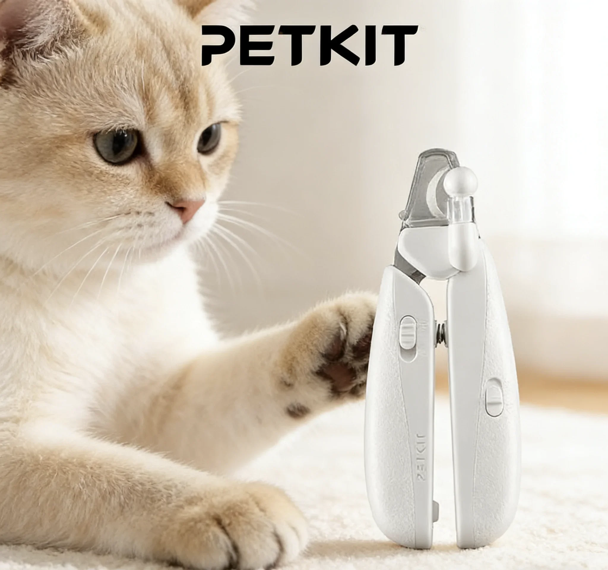 Фото Когтерезка PETKIT LED для кошек и собак: профессиональный инструмент для груминга с подсветкой, защитой от брызг и видимостью кровеносных сосудов №1