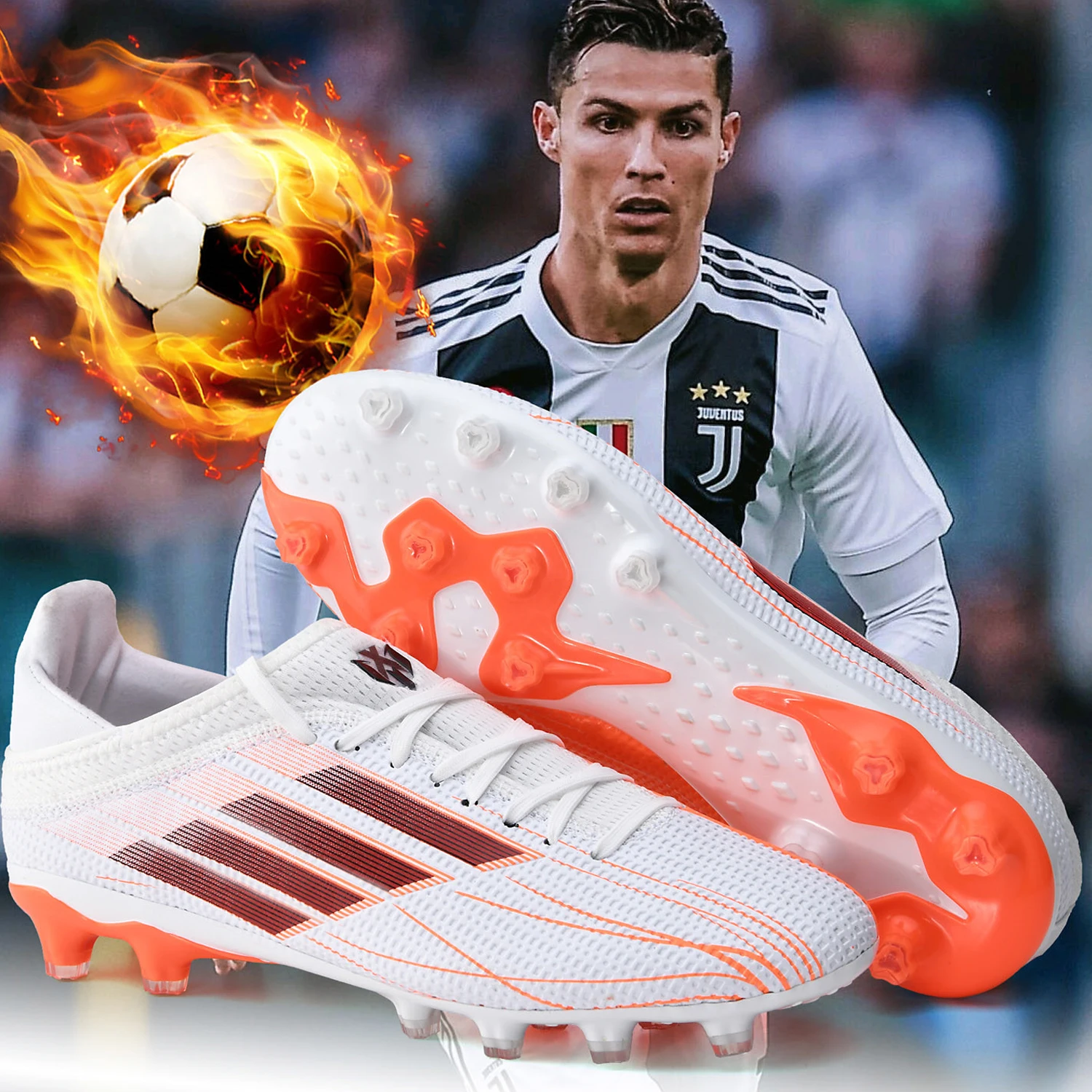 

Мужские футбольные ботинки 35-45, спортивная обувь для футбола на открытом воздухе, оригинальные футбольные бутсы FG/TF, Детские Сникерсы для фу...