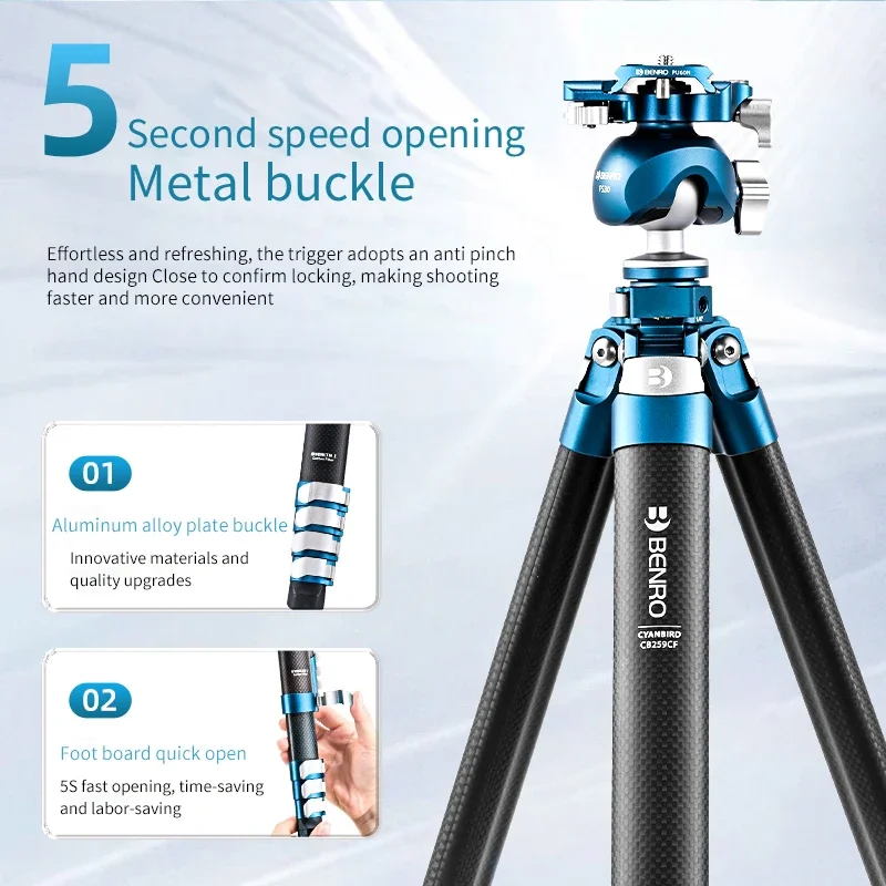 1S быстрая установка Benro Qingniao SPRO перевернутый штатив из углеродного волокна с