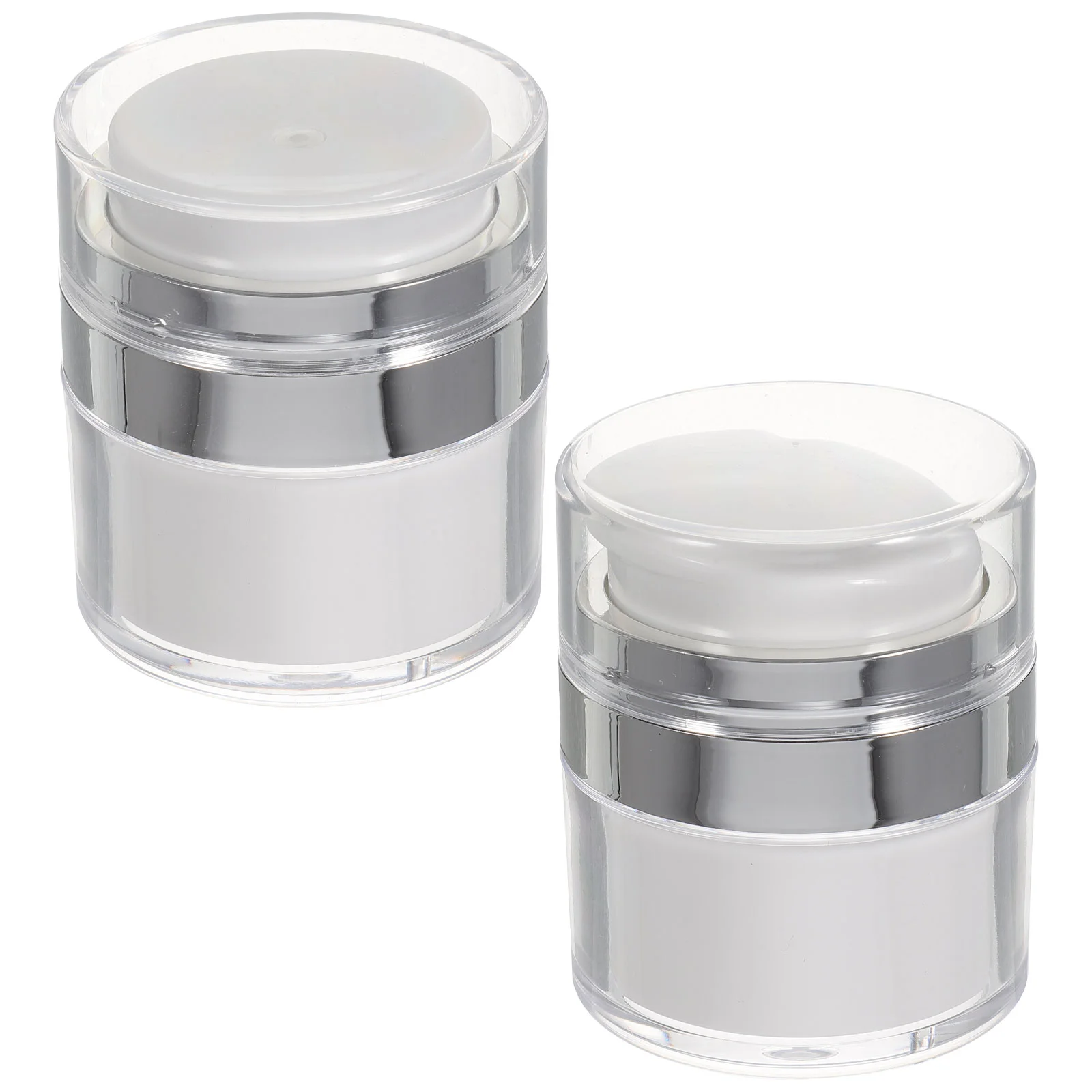 

2 Pcs Moisture Pump Dispenser Travel Skincare Containers Toiletries Sample Creams Acrylic Size Bottles