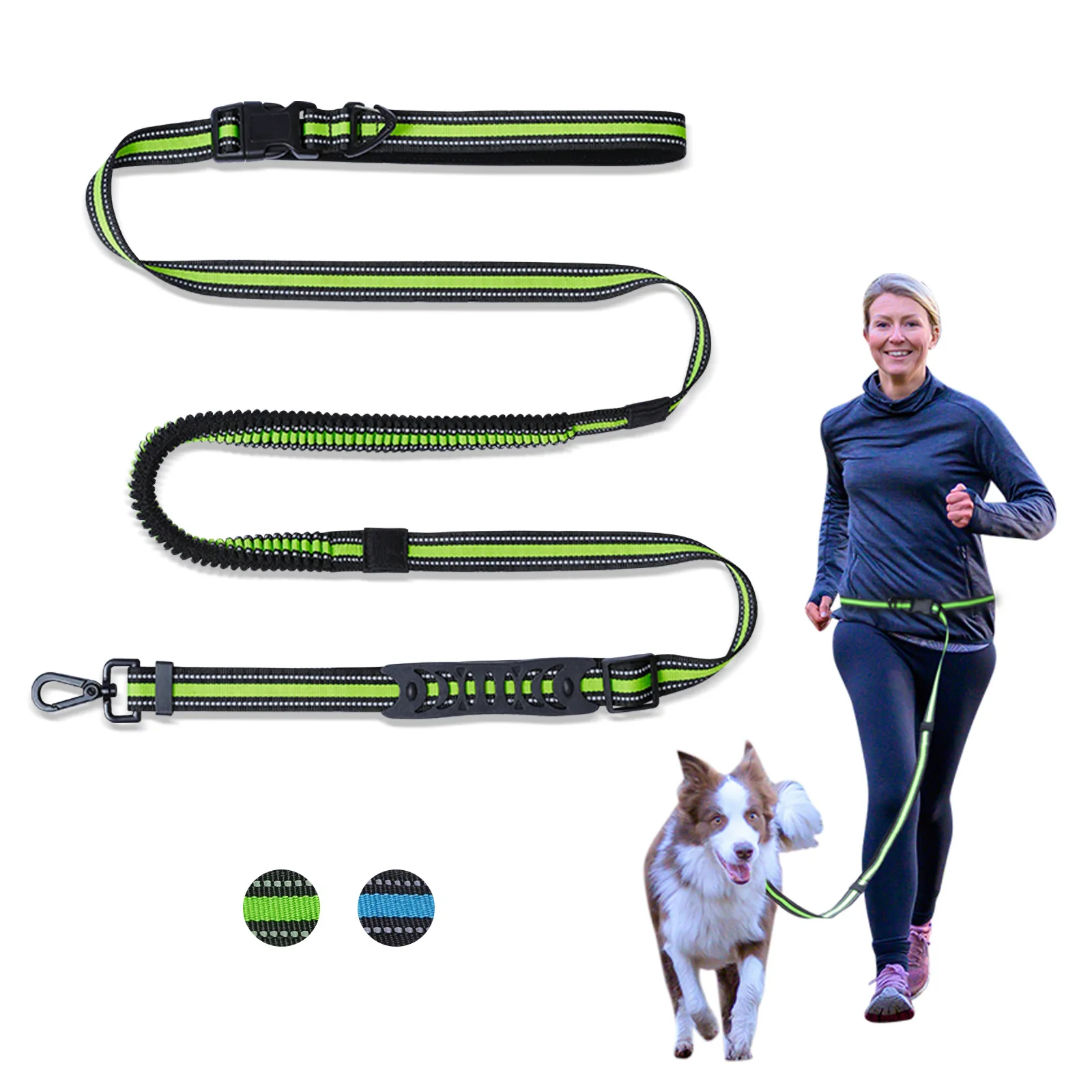 

Multi Dog leash Nylon Reflective Hands Free For small big Dogs cat explosion-proof waist retractable lead leashes Dog Supplies