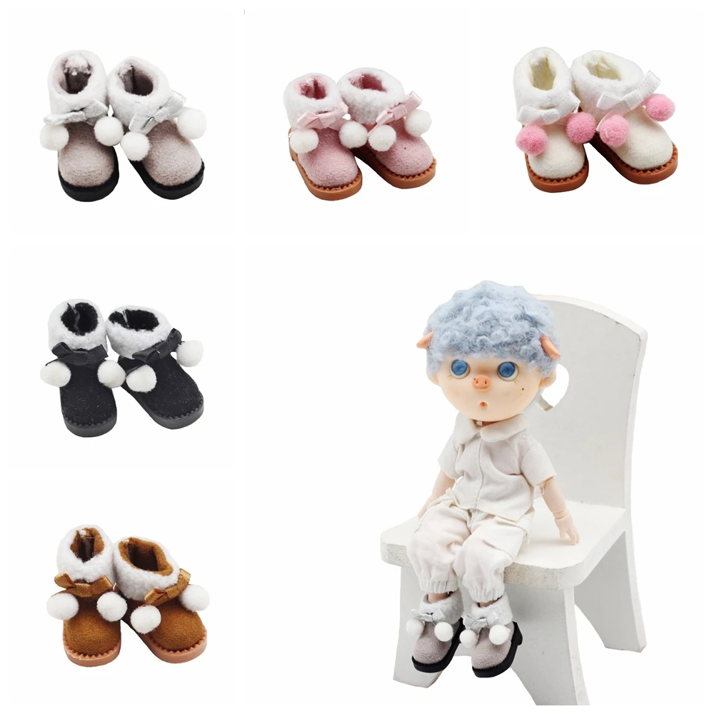 

New BJD Doll Shoes Boots 5 Color ob11 Snow Boots Fit for obitsu11,1/12bjd,GSC Clay People Doll Accessories For Dolls Toy Shoes