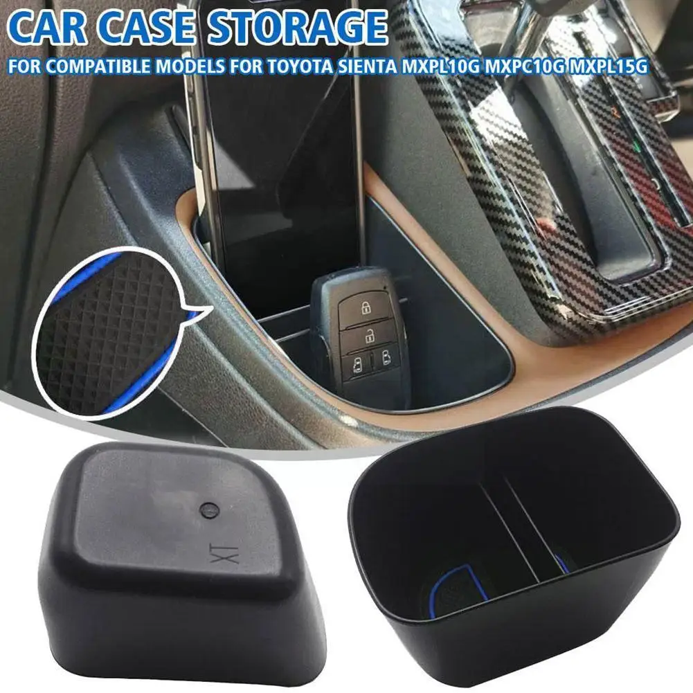 

Car Armrest Central Control Storage Box For Toyota Sienta 10 Series Shift Side Pocket Accessory Case Storage Anti-Slip Blac P6W7