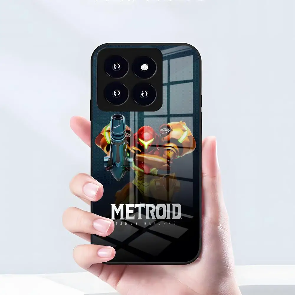 Чехол для телефона Game M-Metroid Dread для Xiaomi 15 14 13 12 S X Pro Lite Mi 11 Ultra T, черный, стеклянный (art.: 3920dafef1feb) - 3920dafef1feb