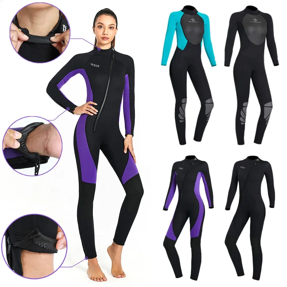 Неопреновый гидрокостюм 3 мм Женский костюм для серфинга и дайвинга съемный