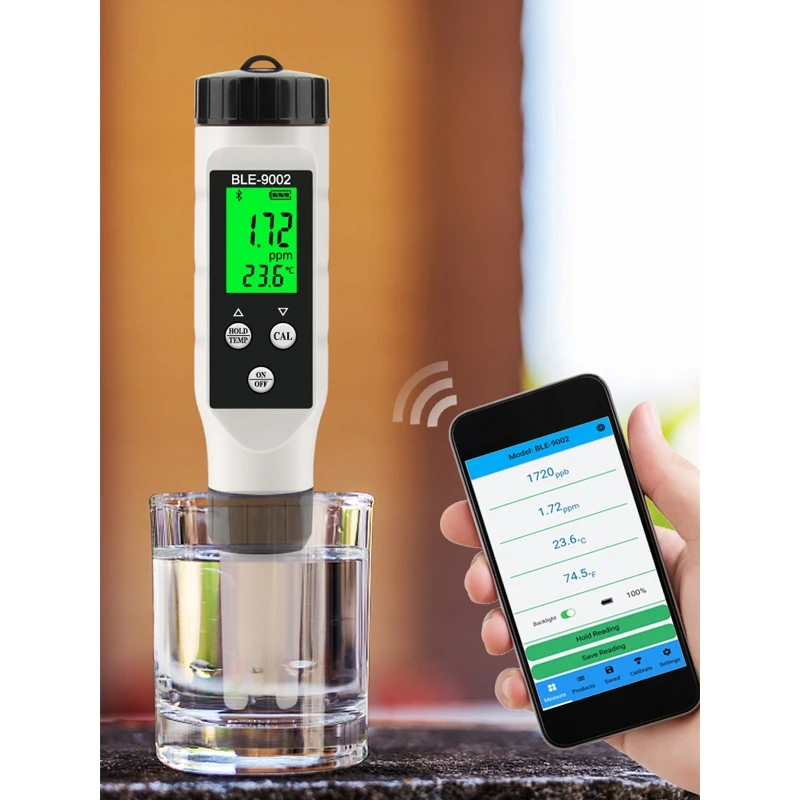 

Portable Hydrogen Meter High Accuracy Pen H2 Meter Data Hold Function LED Displays Suitable for Aquariums Hydroponics