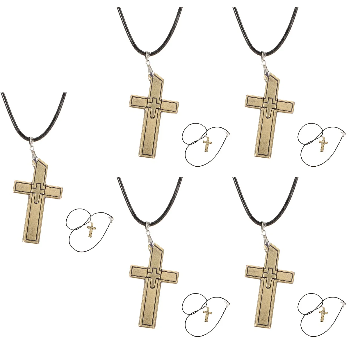 

Necklace Desktop Cross Decor Hanging Pendant Bracelet Catholic Cross. Metal Ornament Boys Necklaces
