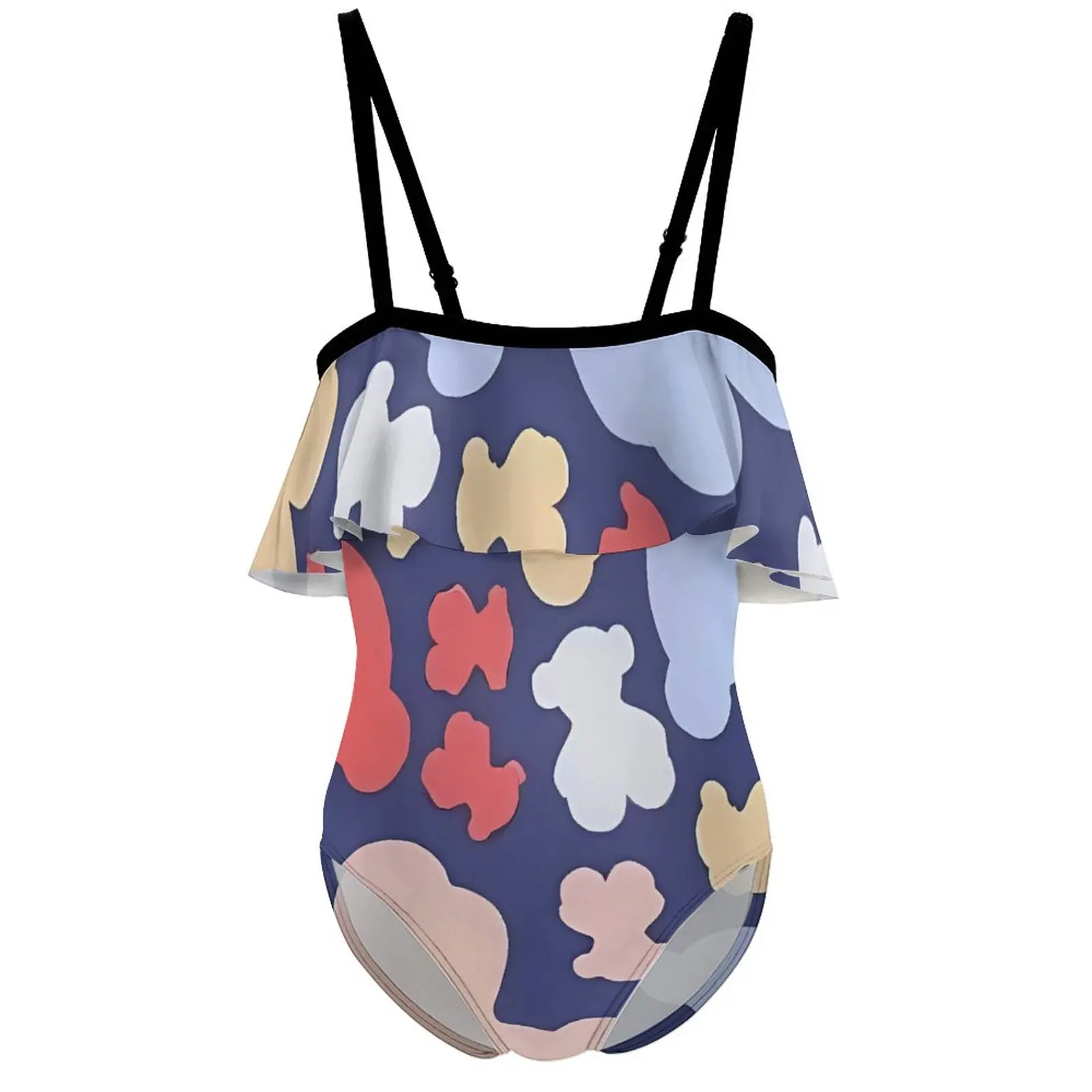 

2023 New Lotus Leaf Strap Swimwear Girl Beach Party