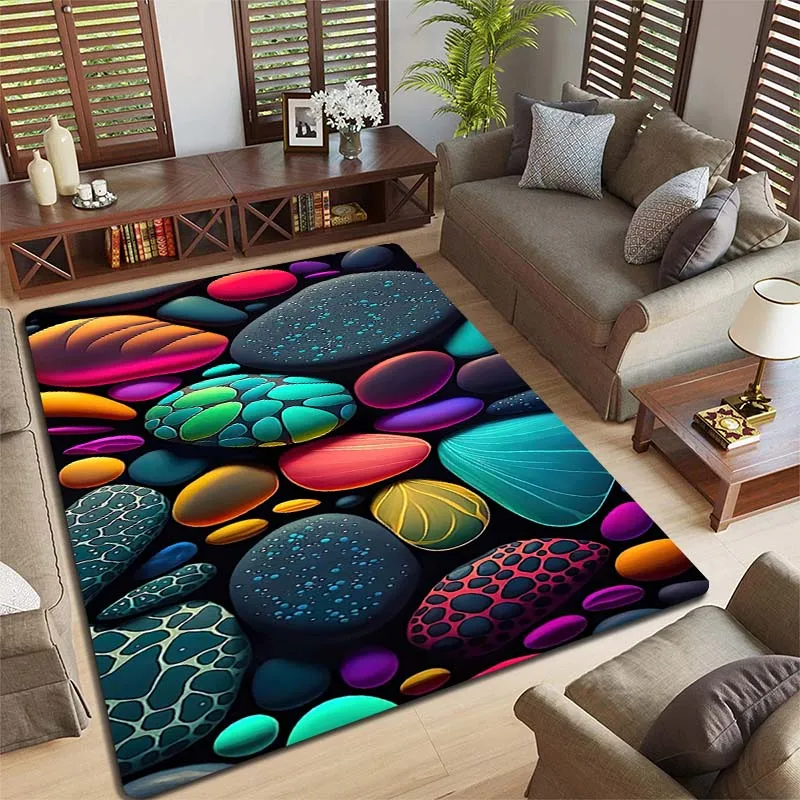

3D красочный камень мультфильм пляж ракушки печать высокой четкости ковер модный домашний Декор Гостиная спальня кухня ковер