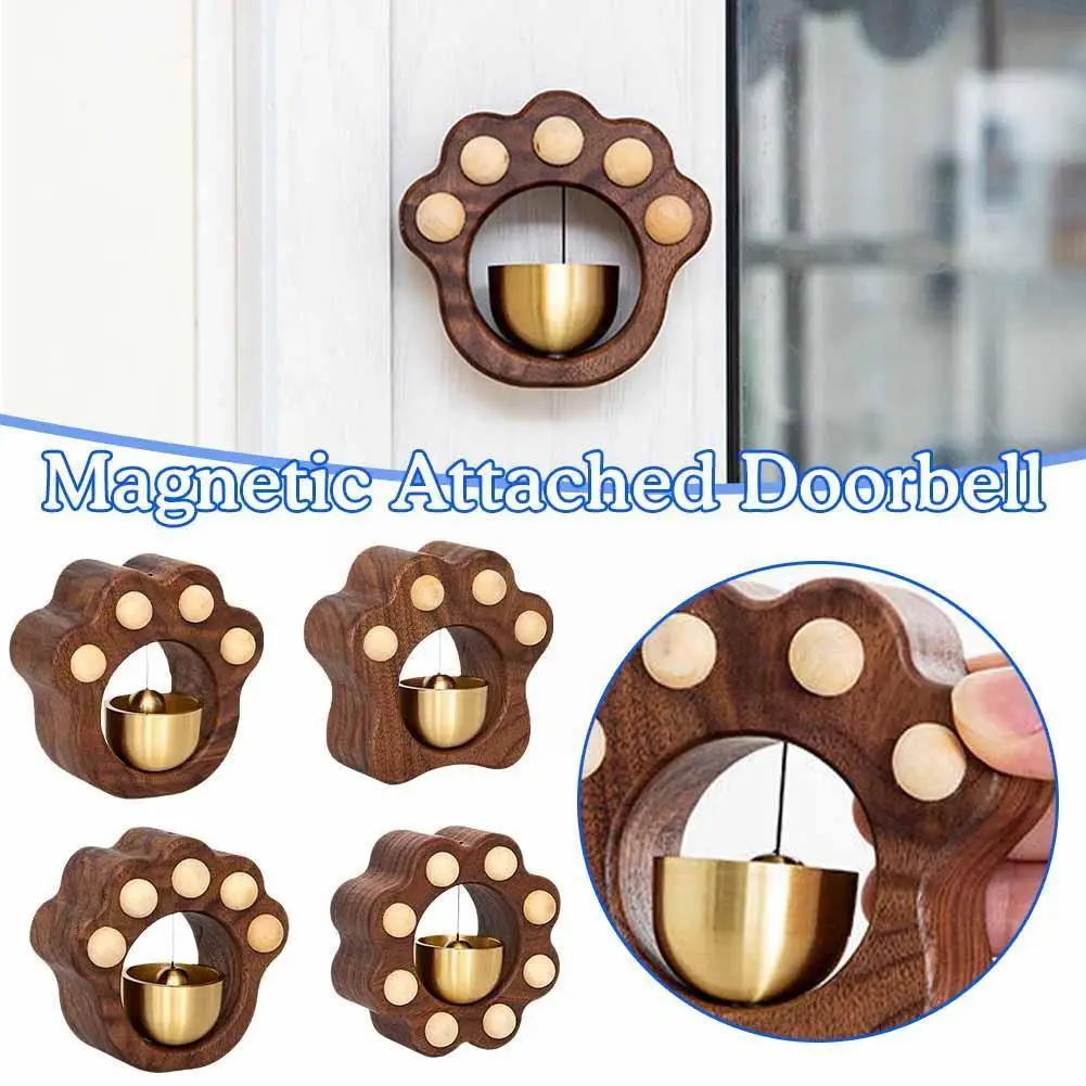 

Doorbell Cat's Paw Bell Hanging Bells Magnetically-Attached Bells Door Chime for Entering Door Opening Home Office Store J8A2