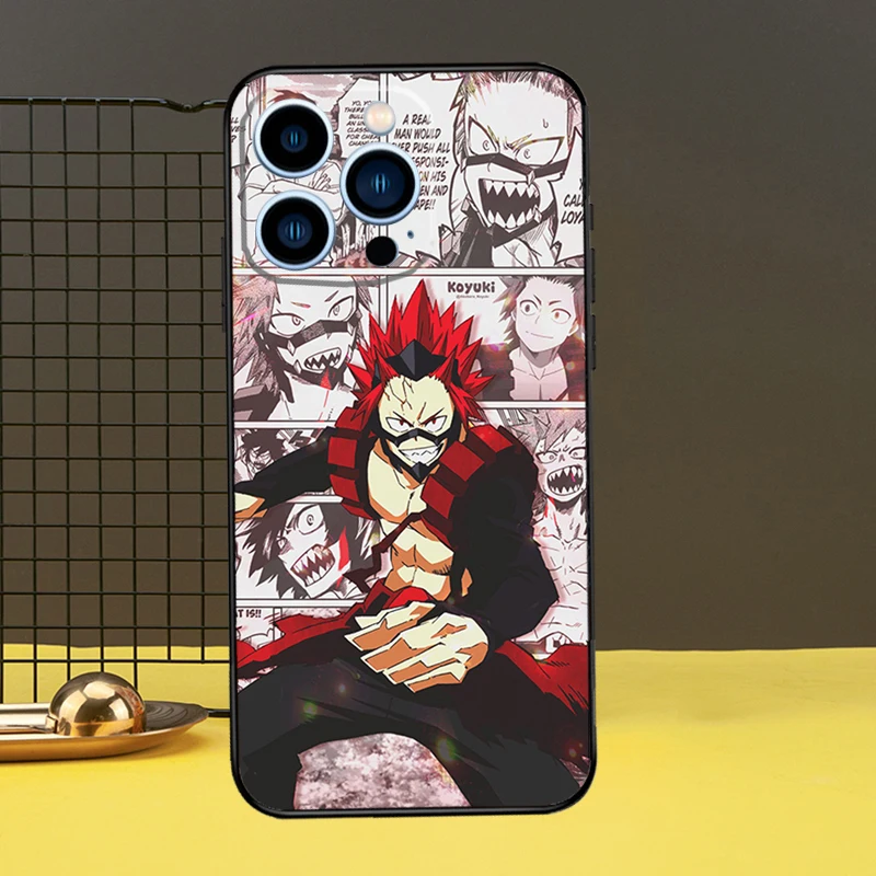 Чехол Kirishima Eijiro My Hero Academia для iPhone 13 12 11 14 Pro Max XS XR X 6S 7 8 Plus SE 2020 задняя крышка телефона.