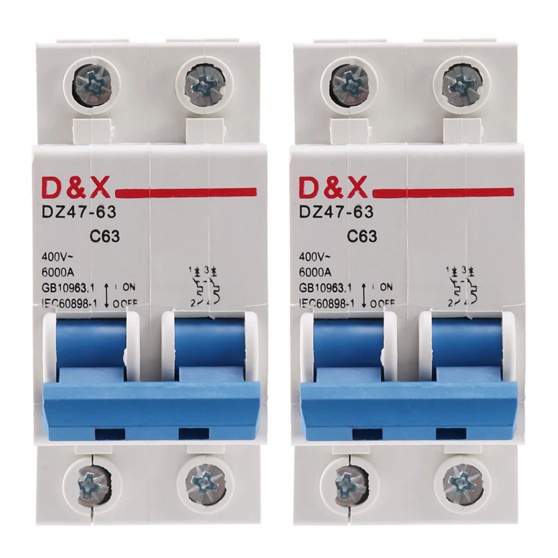 

2X 2P 63A DC400V MCB Solar Energy Photovoltaic (Pv) Solar DC Circuit Breaker
