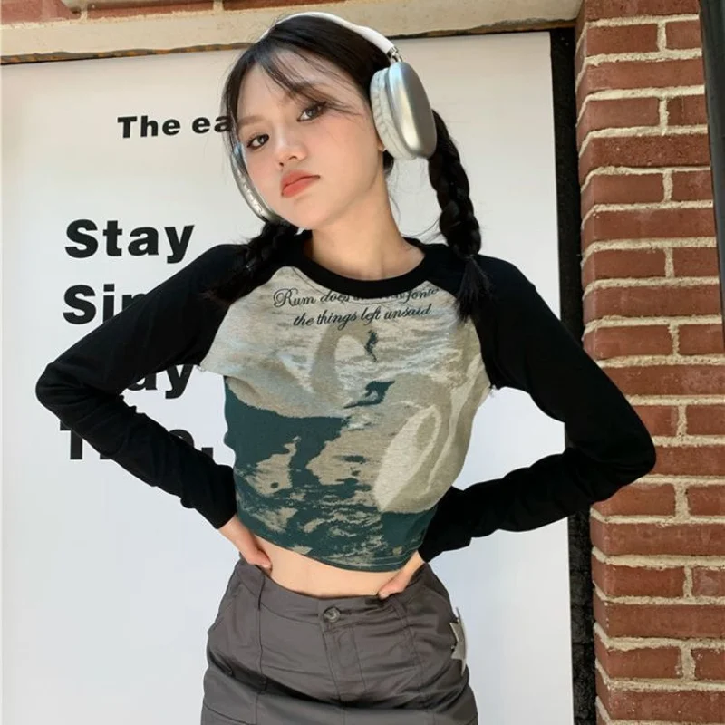 

HOUZHOU Harajuku Trashy Y2k T-shirt Women Streetwear Korean Fashion Hippie Crop Top Vintage Aesthetic Grunge Graphic Tees Kpop