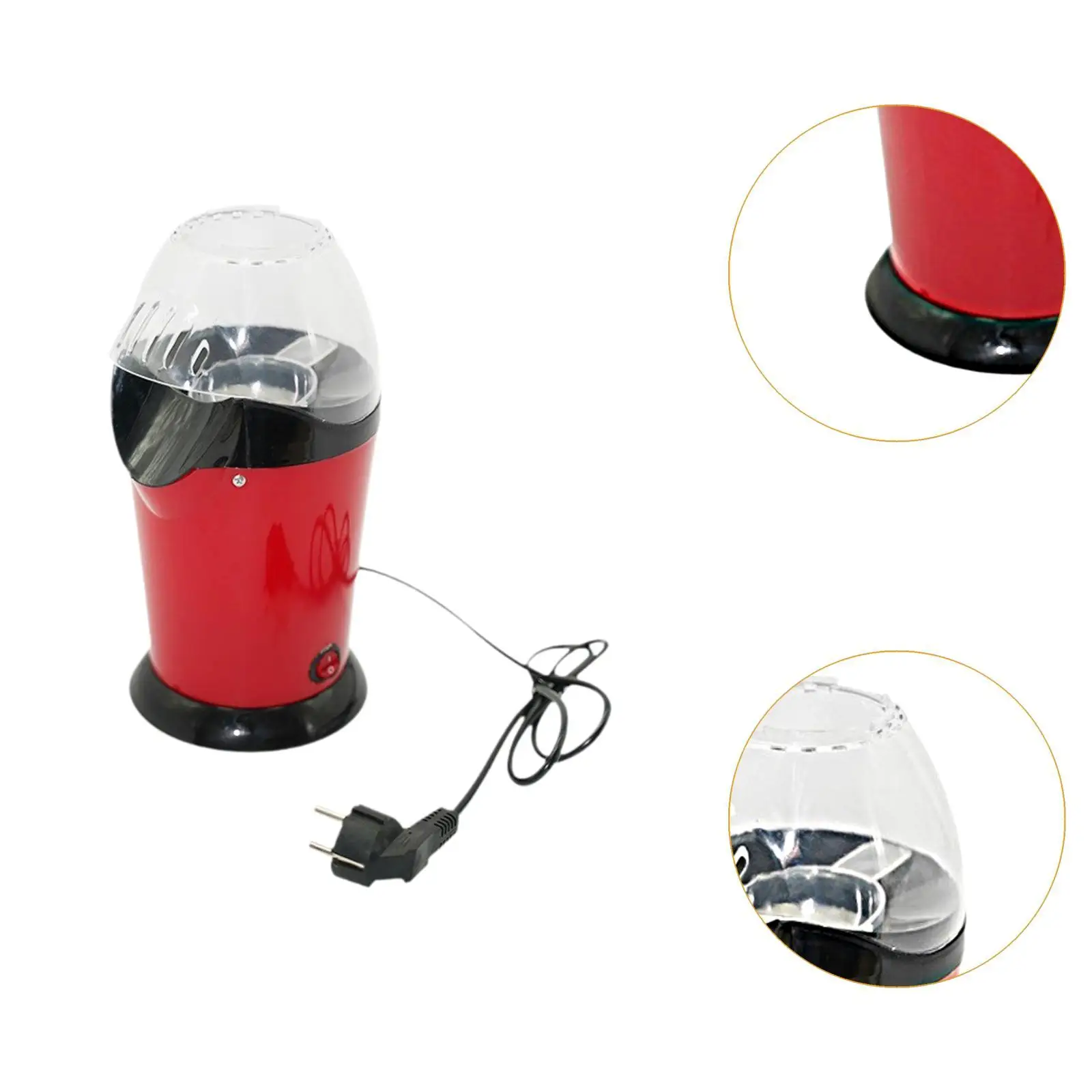 Hot Air Popcorn Maker Easy to Clean Quick Heat with Ventilation Holes Compact 1100W Non Sticky Pot Popcorn Popper for Home Party