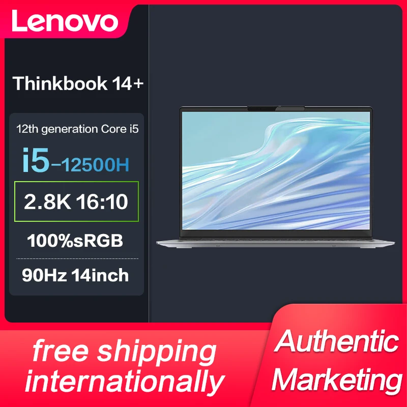 

New Lenovo ThinkBook 14+ Intel I5-12500H/ i7-12700H 16GB 512GB/1TBSSD RTX2050 2.8K 90Hz 14inch Slim Laptop Notebook