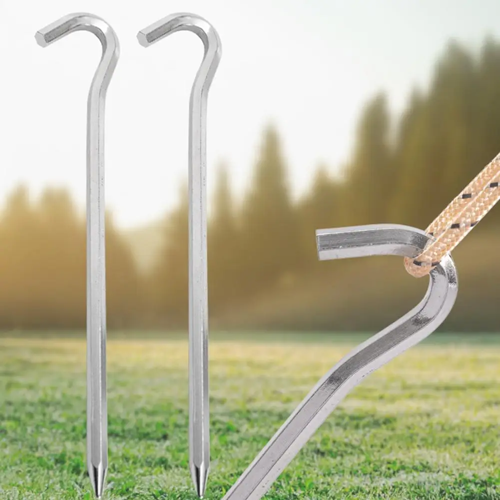 

20pcs Tent Stakes Aluminum Alloy Hexagon Rod Garden Tent Pegs Outdoor Camping Tent Accessories (6mmX18cm) 7.09inch Wholesale
