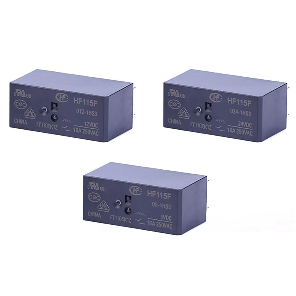 

2PCS 5V/12V/24V Relay HF/JQX-115F-005-1HS3 HF/JQX-115F-012-1HS3 HF/JQX-115F-024 1HS3 6PIN Relay16A 250VAC Contact Load Relay