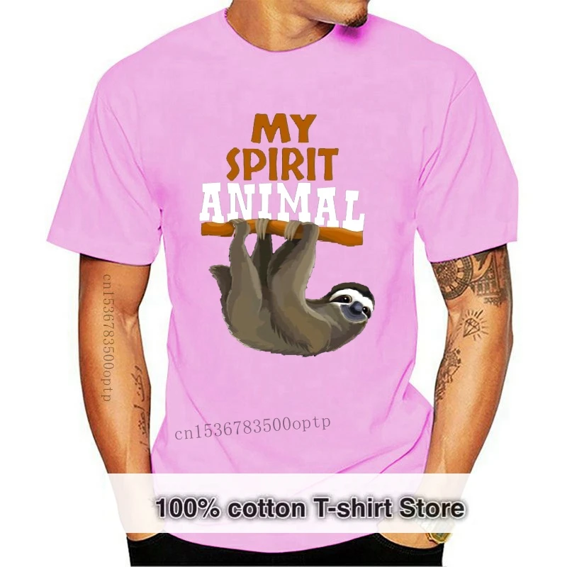 

Модная летняя футболка 2019, забавная духовная футболка Spirit Sloth, мужская и женская футболка