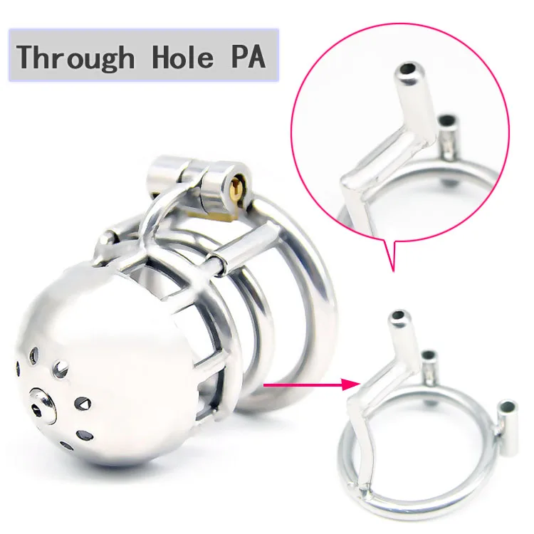 

Chaste Bird New Arrival 316 Stainless Steel Male Through Hole PA Chastity Device Penis Ring Cock Cage Adult Sex Toys "Bridg