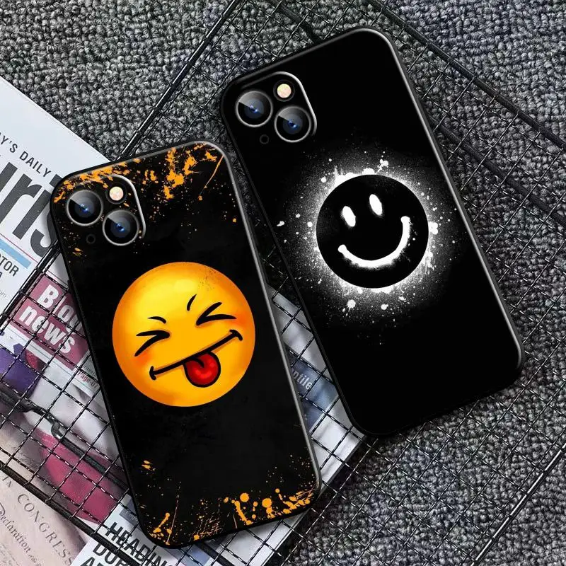 

Мультяшный чехол для телефона со смайликом для iPhone 12 Mini Xs 6 7 2020 SE 11X6s 12 Xr Max ProMax 13 Mini 8 Plus Z253