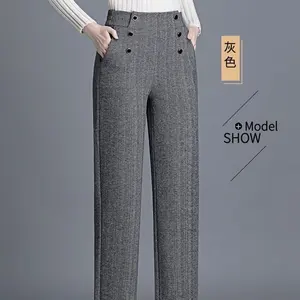 Autumn Winter Ladies Casual Pants Elastic Elastic Pants Long Pants Large Size XL-6XL