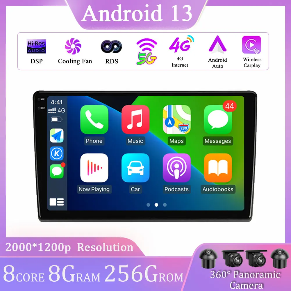 

9inch Android 13 Radio Carplay For Fiat Ducato 2007-2015 Auto Car Multimedia Naigation Wireless Player GPS Audio Stereo