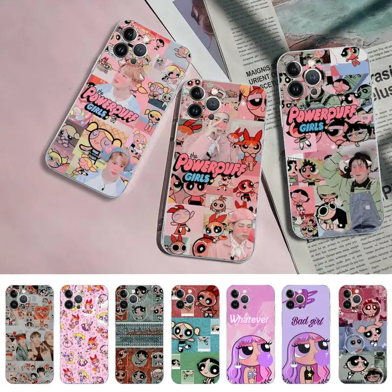 

Bandai Cute Cartoon Powerpuff Girls Phone Case for iPhone 11 12 13 mini pro XS MAX 8 7 6 6S Plus X 5S SE 2020 XR case