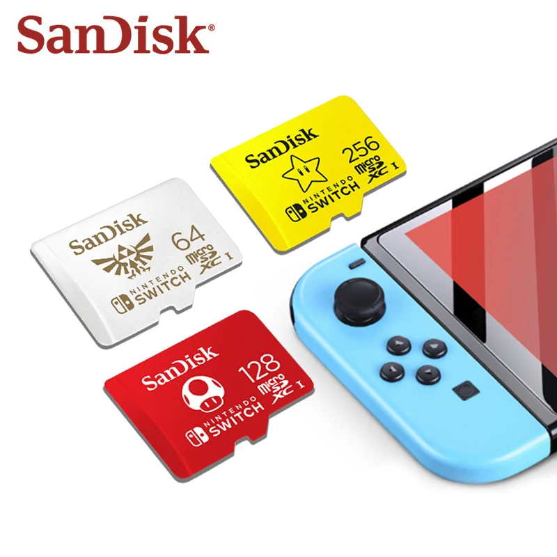 Новейшая карта памяти Micro SD SanDisk 256 ГБ 512 U3 128 флэш-карта 64 4K Ultra HD TF оригинал для Nintendo