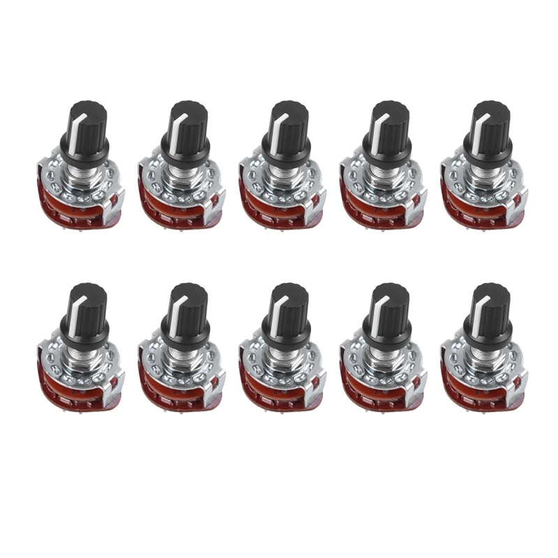 

10X Electronic Machine 4P3T 4Pole 3 Position 2 Deck 16 Pin Rotary Switch